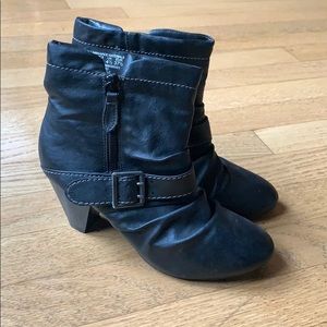 Black Ankle Zipper Boots